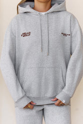 BASE Fleece Slip On Hoodie Grey Marle