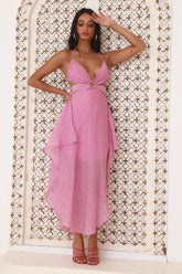 Season To Bloom Maxi Dress Pink