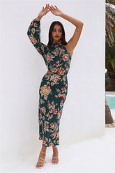 Love Your Needs Midi Dress Teal