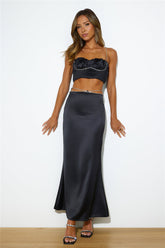 Making Heads Turn Maxi Skirt Black