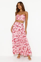 Escaping Reality Maxi Skirt Pink