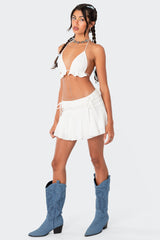 Keoni Ruffle Triangle Bra Top