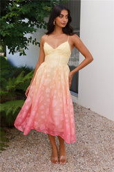 New Bloom Midi Dress Yellow