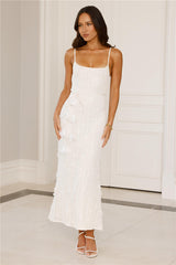 Delicately Divine Knit Maxi Dress Cream
