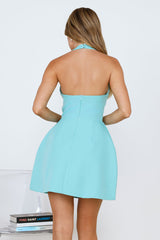 Certified Stylish Halter Mini Dress Mint