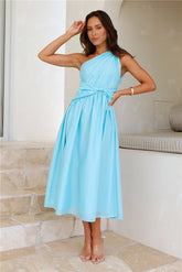 Taylor One Shoulder Midi Dress Mint