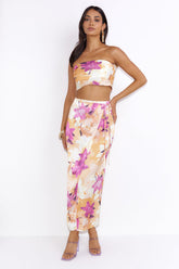 Sunset Silk Maxi Skirt Orange