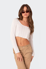 Pointelle Crop Top