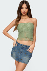 Liri Layered Lace Tube Top
