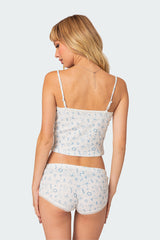 Playtime Printed Pointelle Tank Top