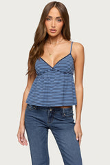 Orietta Striped Babydoll Top