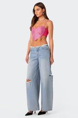 In Your Heart Rhinestone Crop Top