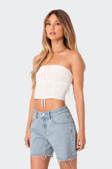 Poplin Bustier Top