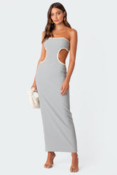 Michelle Ribbed Cut Out Maxi Dress