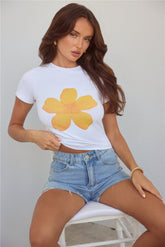 BASE Florabelle Baby Tee Yellow Flower