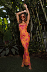 Best Bits Mesh Maxi Dress Orange