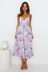 Express Your Feelings Midi Dress Purple