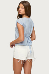 Rhory Pinstripe Babydoll Top