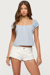 Rhory Pinstripe Babydoll Top
