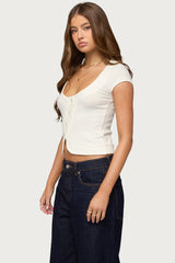Blaunca Asymmetric Knit Top