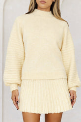 Seasonal Style Knit Sweater Yellow