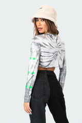 Fly Teddy Tie-Dye Crop Top