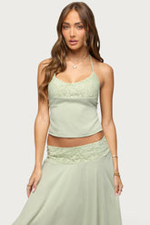 Evia Lacey Backless Halter Top