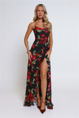 Riviera Sunset Maxi Dress Black