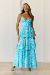 Digital Darling Maxi Dress Blue