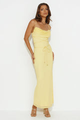Hourglass Love Mesh Maxi Dress Yellow