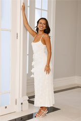 Delicately Divine Knit Maxi Dress Cream