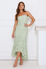 Urban Petal Strapless Maxi Dress Sage