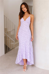 Country Charm Maxi Dress Lilac