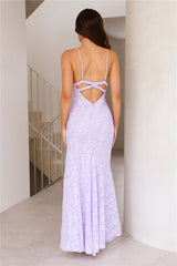 Country Charm Maxi Dress Lilac
