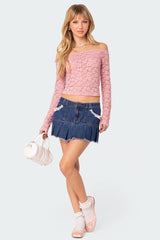 Carolina Off Shoulder Sheer Lace Top