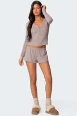 Keely Pointelle Henley Top