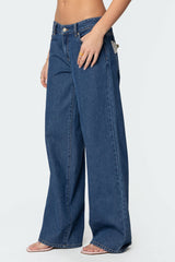 Lacey Pocket Low Rise Baggy Jeans