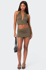 Kenya Gathered Halter Top