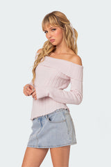 Sonya Fold Over Knit Top