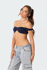 Renata Off Shoulder Crop Top