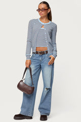 Dutton Distressed Low Rise Baggy Jeans