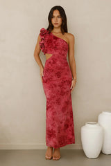 Mystique Beauty One Shoulder Maxi Dress