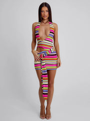 Lucy'S April Mini Dress Multi Stripe