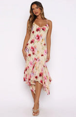 Butterfly Kisses Midi Dress Buttercream Fields