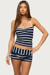 Lorenza Striped Halter Top