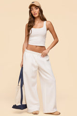 Linda Ribbed Scoop Neck Tank Top