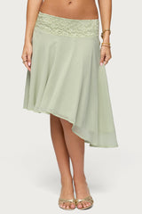 Evia Lacey Asymmetric Midi Skirt